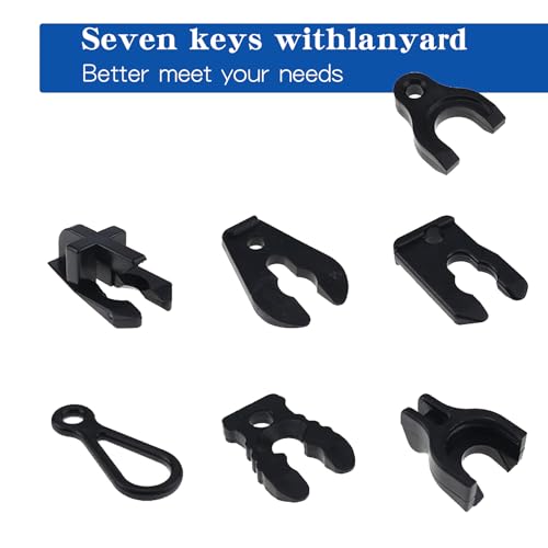RKURCK Universal Safety Kill Switch Keys Lanyard, Outboard Boat Engine Safe Stop Cord Tether Kit for Mercury Yamaha Honda Tohatsu Johnson Evinrude Suzuki