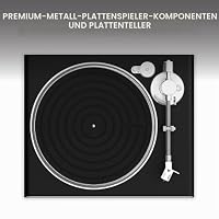 Victrola Stream Carbon WLAN-Plattenspieler Mit 2 Geschwindigkeiten, Bluetooth, Sonos-Kompatibilität, UPnP/Roon Ready, Ortofon 2M Red & Carbonfaser-Tonarm (Schwarz/Silber) – Ansicht 3