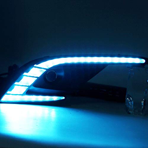 Luz de Circulação Diurna, 1 par LED de Luz de Circulação Diurna para Carro Lâmpada Indicadora de Dir