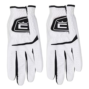 Cobra Golf Mens Left Hand White Flex Cell Glove Twin Pack – Premium Leather Durable All Weather Grip Twin Glove Pack (2-Pack)