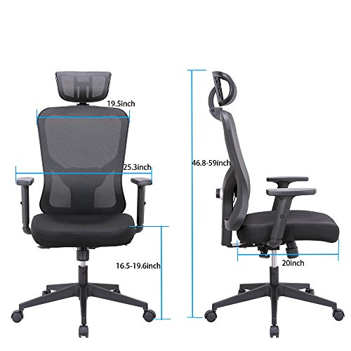 Cedric Office Chair, Breathable Mesh Computer Chair with Ergonomic