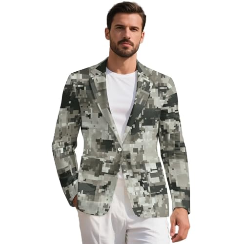 HUGS IDEA Mens Blazer Jacket for Buisness Work Slim Fit Sport Coat Suit Blazer for Party