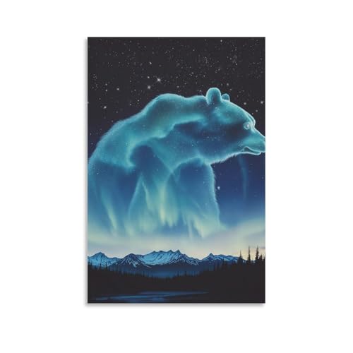 Cuadro decorativo pinturas murales oso polar póster para salón y casa