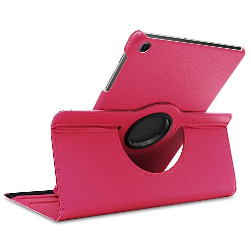 KATUMO Cover per Samsung Galaxy Tab A 10.1 Pollici 2019 (SM-T510/T515) Ultra Sottile Smart 360° Angoli di Visione Multipla Nuova Smart Pelle PU Custodia (rosso rosa)