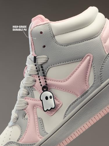 Image of The Souled Store UBZ Ascend: Women and Girls High Top Sneakers | Colourblocked Trainer with Durable PU Upper, Thick Rubber Sole & Padded Collar