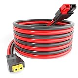 XT60 Female Head to 45A Anderson Connector Adapter. 10AWG Cable Suitable for Outdoor Power Banks, Lithium Battery Packs, Solar Panels to Portable Power Station Extension Cords. (2M/6.6FT)