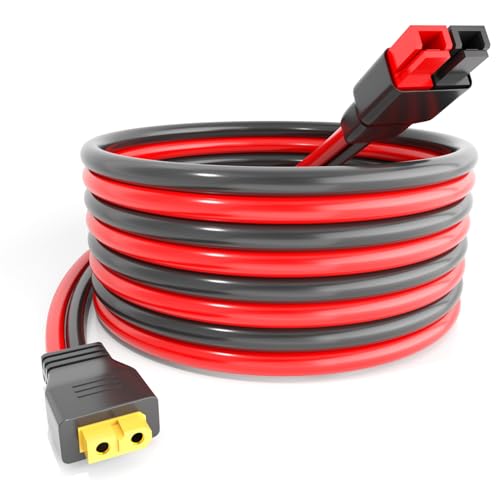 XT60 Female Head to 45A Anderson Connector Adapter. 10AWG Cable Suitable for Outdoor Power Banks, Lithium Battery Packs, Solar Panels to Portable Power Station Extension Cords. (2M/6.6FT)