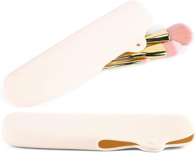 Ultimate Silicone Makeup Brush Case, Cream