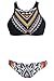 EVALESS Womens Halter Tankini Two Piece High Neck Bikini Rosy Multicoloured Small Size