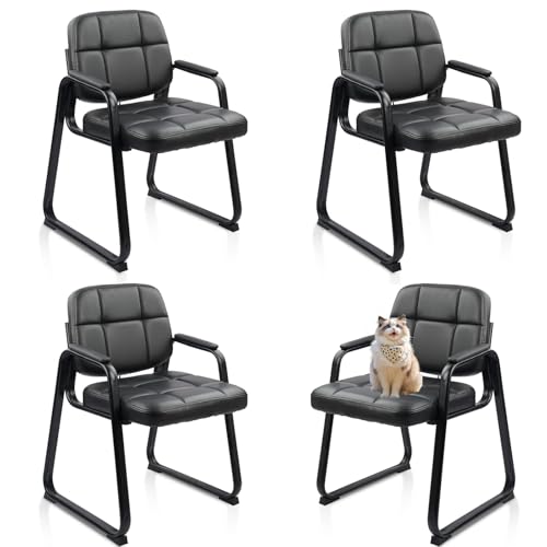 CLATINA Leather Guest Chairs 4PK