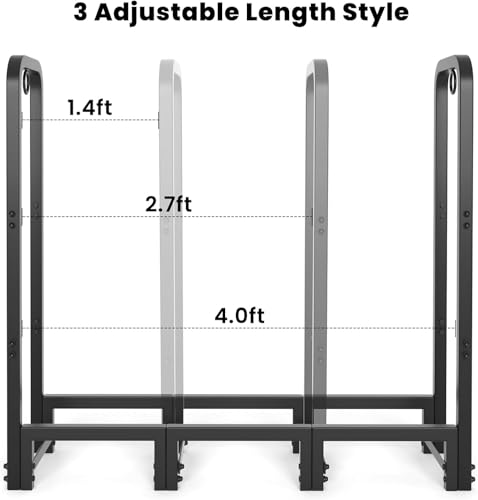AMAGABELI GARDEN & HOME Amagabeli 4ft(122cmx35.6cmx122cm) Fireplace Log Rack, view 5