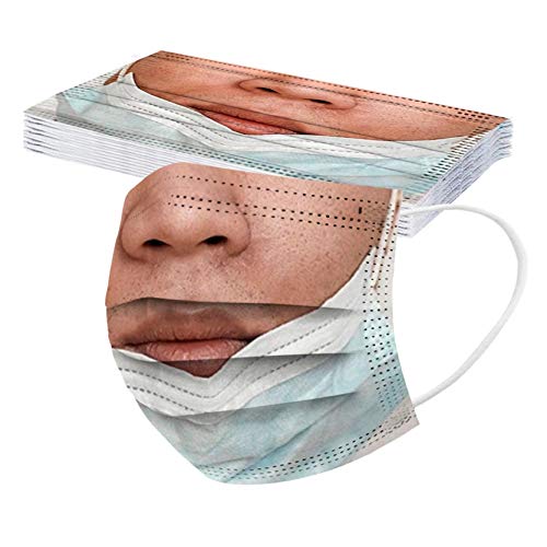 50 Pack Funny Disposable Face_Mask For Adult Men Women With Funny Designs Print Full Face Protection,Put Your Mask Up (02) #TOP6