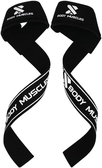 Lifting Straps – Wrist Straps for Weightlifting – Gym Straps with Padded Neoprene for Power Lifting, Bodybuilding, Strength Training & Fitness Workout – Deadlift Straps for Men