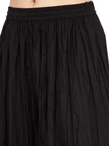 Image of Varanga Women's Cotton Knee-Length Frills Skirt