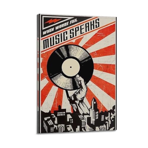 Poster sur toile vintage 50x75 cm avec cadre pour habiller un mur vide