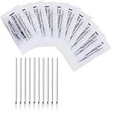 KASLCWA Agujas de Piercing, 10 Pcs Sterilized Piercing Needles 16g, Agujas Desechables de Punción Corporal Paquete Único de Acero Inoxidable, para Punción Auricular, Nasal, Labial y Ombligo
