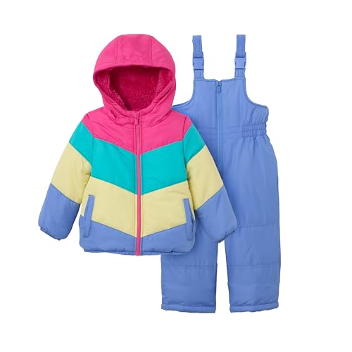 Lista de Ropa impermeable y de nieve para Niña - los preferidos. 50 Carter's Girls Snowbows - Conjunto de 2 piezas para nieve, chamarra de invierno y babero de nieve, Fushia Turq Amarillo, 4 Años