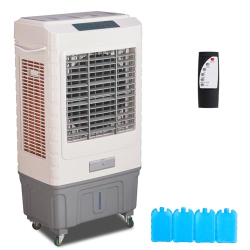 Winado Swamp Cooler with Remote & 12H Timer, 2500CFM Evaporative Air Cooler w/ 10 Gal Water Tank, Portable 3-IN-1 Air Conditioner for Room Up to 430.56 sq. ft for Backyard, Garage, Patio, Indoor