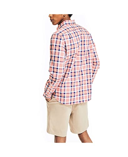 Nautica Men's Coral Dream Plaid Poplin Shirt #TOP14