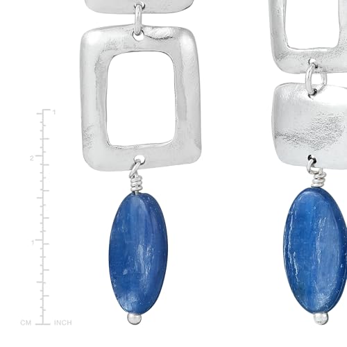 Silpada 'Art Frames' Sterling Silver Blue Kyanite Drop Earrings4