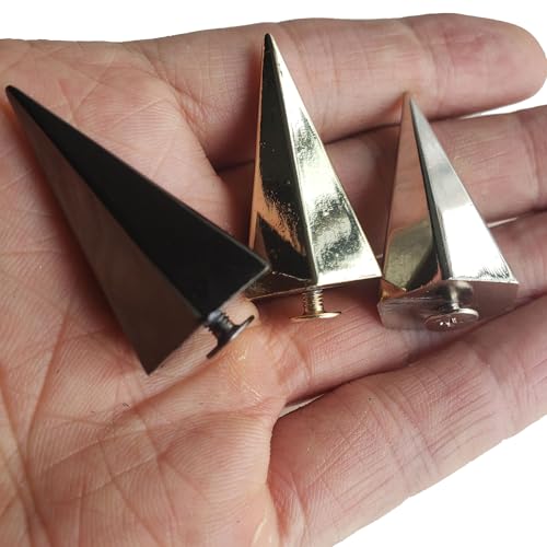 Pendientes grandes de pirámide accesorios punk para remaches góticos de cosplay 4