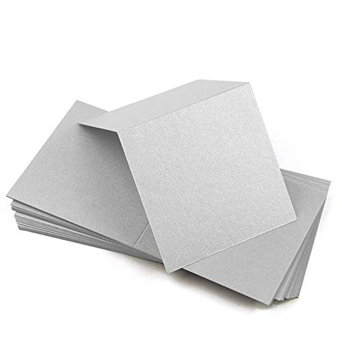 Silver Square Place Card - Stardream Metallic 105C, 250 Pack