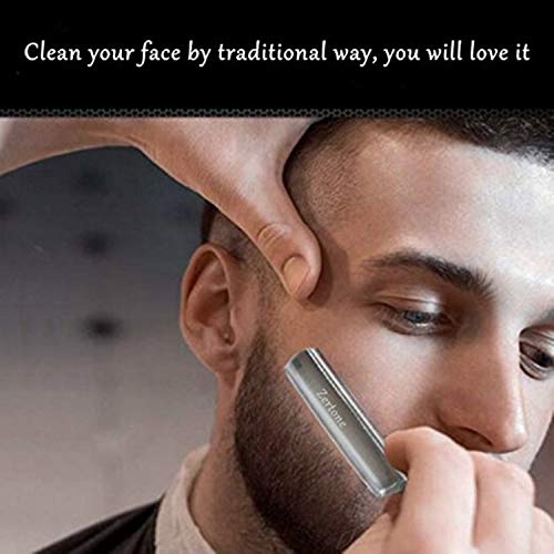 Zertone Straight Razor Kit With Strop - Straight Edge Razor Natural Wood Scale – Sharp, High Hardness Carbon Steel Cutthroat Straight Edge Blade, Vintage Wood Handle, Barber Razor #TOP5