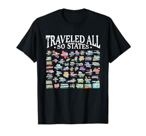 Traveled All 50 States Achievement Fifty Club T-Shirt