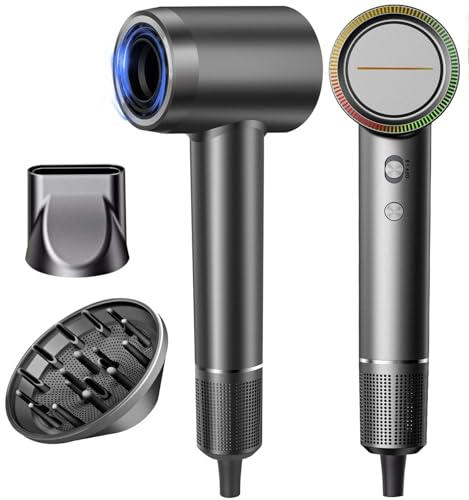 Hair Dryer with Diffuser 180000 RPM High Speed Fast Drying Portab...