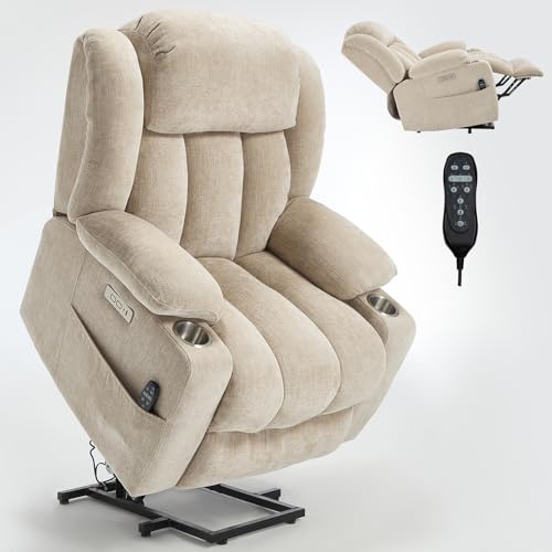 RHHVVR Power Lift Recliner Chair, 350lb Capacity with 8-Point Massage