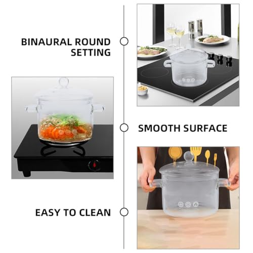 Casserole en verre 16 cm compatible induction pour éviter les débordements