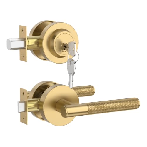 Asidrama 4 Pack Champagne Bronze Passage with Deadbolts