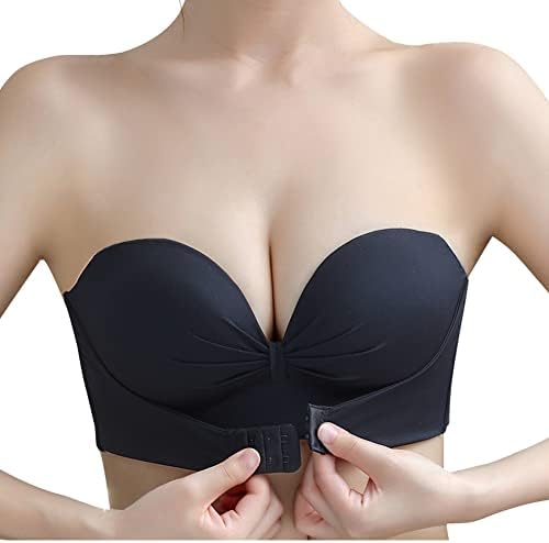 APIKIE Strapless Bra, Strapless Bra, Measured Without Slipping Even When Jumping, Triple Anti-Slip, Not Hurting to Your Body, Beautiful Chest Back), Underarm Height, Wireless, High Elasticity, Tube To