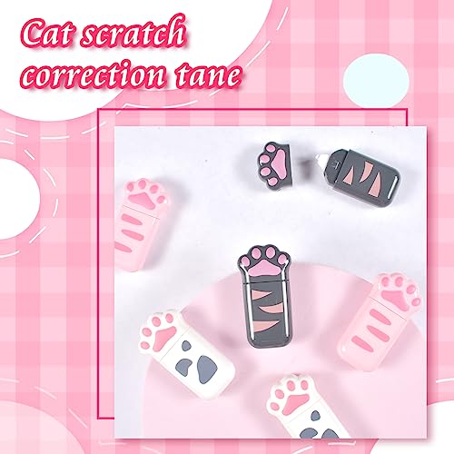 6 PCS Cat Paw Correction Tape,Cute White Correction Tape,Mini Cute Correction White Tape,Cute cat Roller Tape,Correction Tapes,Correction White Long Tape,Cover Correction Tape - Image 4