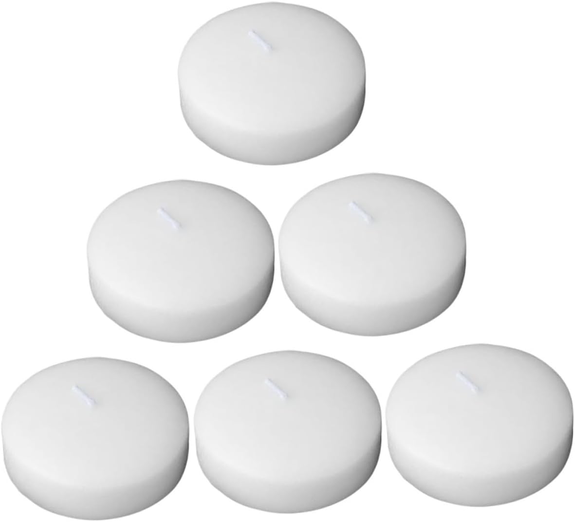 BESPORTBLE Unscented Floating Wedding Candles, 6pcs Small Round Votive Candles 4.5x2.5cm for Party, Romantic Dinner, Home Decor, Festival and Birthday Decorations