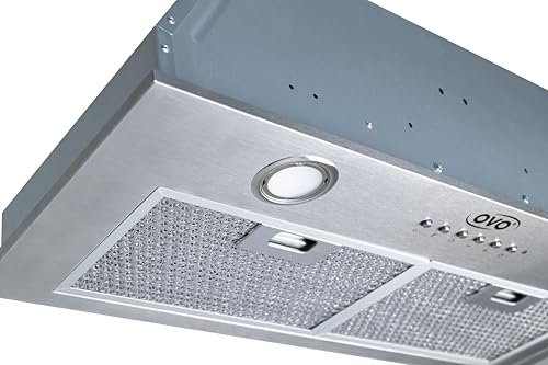 OVO 28 inch Built-In Range Hood Vent with 5-Speed Exhaust Fan, 900 CFM, Auto Shut-Off, Night-Light, 5 Color Temperature(5CCT) Selectable Lights, Stainless Steel Kichen Hood