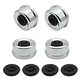 SUNCARACCL 2.75 inch Trailer Hub Bearing Dust Caps, 4PCS Trailer Axle Grease Cap with 4 Rubber Plugs Trailer Wheel Hub Bearing Grease Cover for 7000 to 8000 lb Dexter EZ Lube Trailer Boat Camper RV
