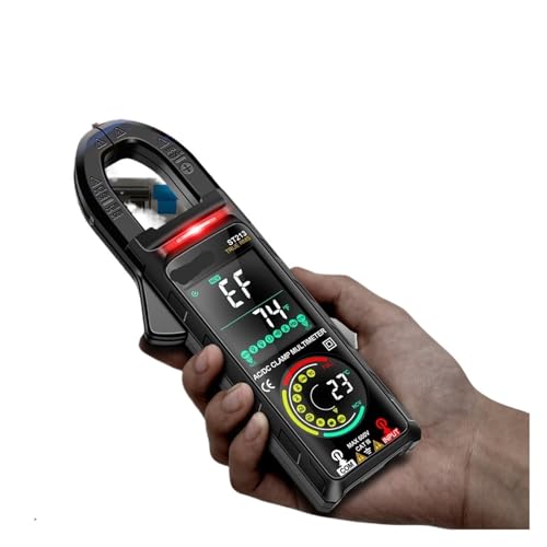1pcs Clamp Meter Multimeter ST213 DC/AC Current 400A Amp Color Dual Screen Voltage + B05 Word/Cross Screwdrivers Tester Tools (ST213 Black)