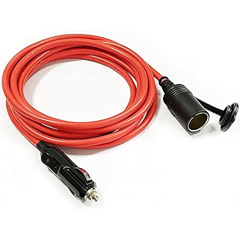 MOTOPOWER MP68998A 3.6meters 16AWG Cigarette Lighter Socket Extension Cable Cover