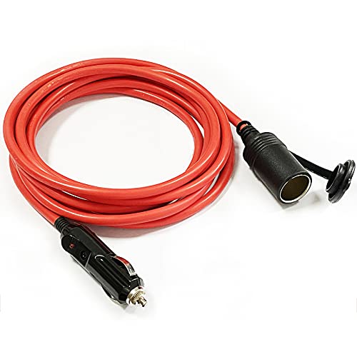 MOTOPOWER MP68998A 3.6 Mètres 12V Câble d'extension de la Lampe Allume-Cigare Cover