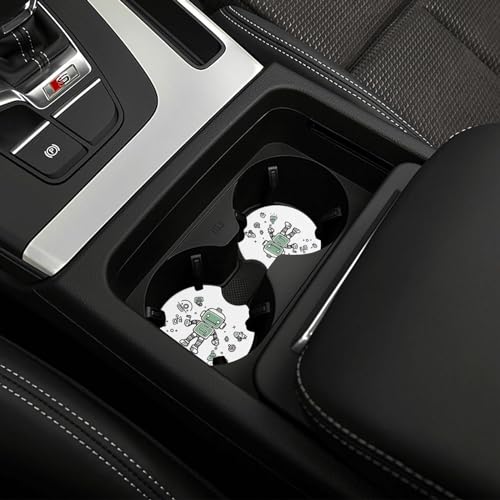 Portavasos redondos para auto 2 piezas neopreno negro miniatura 6