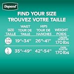 Depend Disposable Adult Incontinence Protection with Tabs; Maximum Absorbency; Small/Medium; 20 Count