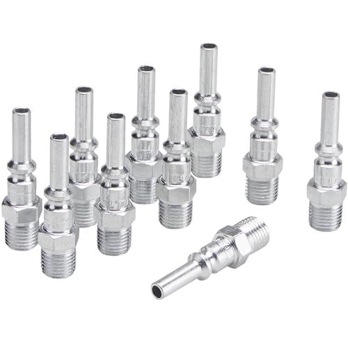 Plug L Style Milton 791 de 1/4" MNPT en caja de 10 unidades color plata 2