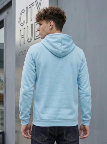 Image of HOODMASTER Unisex Fleece Hoodie Sweatshirt with Pockets Full Sleeves Regular Fit Solid Pattern Hooded Neck and Standard Length | Hoodies for Men & Women