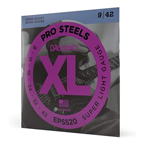Cuerdas eléctricas D'Addario EPS520 XL ProSteels Super Light Cover