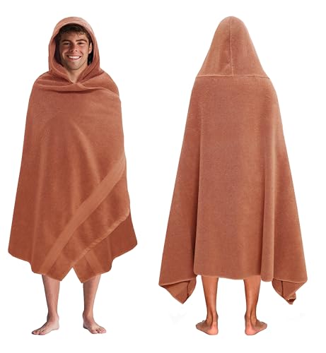 COTTON CRAFT Giant Hooded Towel for Adults - 100% Cotton 35x70 Bath Towel