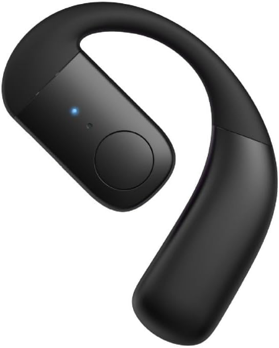 Single Bluetooth Phone Earpiece Earbud One Ear Piece Open Ear Bud Air Bone Conduction Earbuds Earless Out of Ear Headphones Bluetooth 5.4 Wireless Headsets with Microphone Earhook,88 Playtime for work