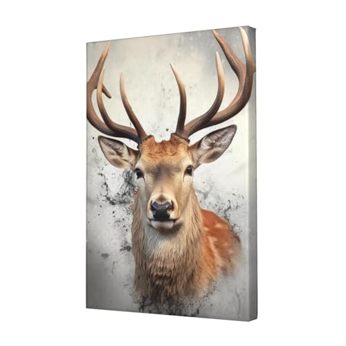 Impression HD sur toile de qualité supérieure motif cerf pour bureau stylé