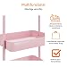 AmazonBasics - Carrito de cocina o multiuso de tres niveles con ruedas...