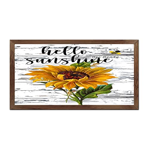 Plaque murale tournesol Hello Sunshine pour illuminer la décoration de votre salle de bain